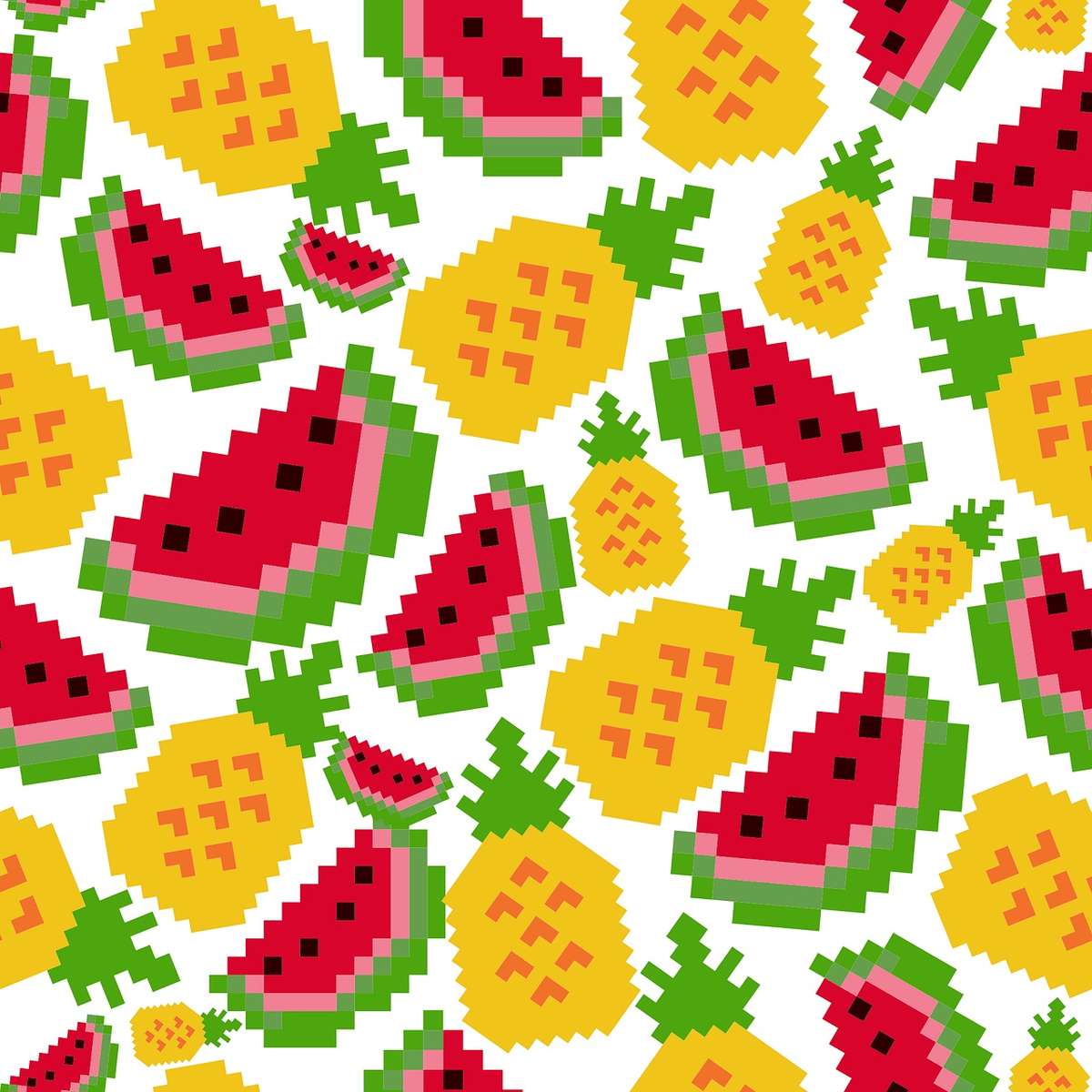 Fruits pattern background online puzzle