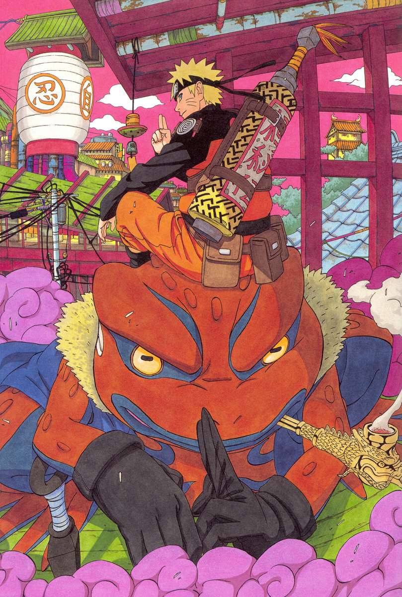 Naruto and wise toad jigsaw puzzle online
