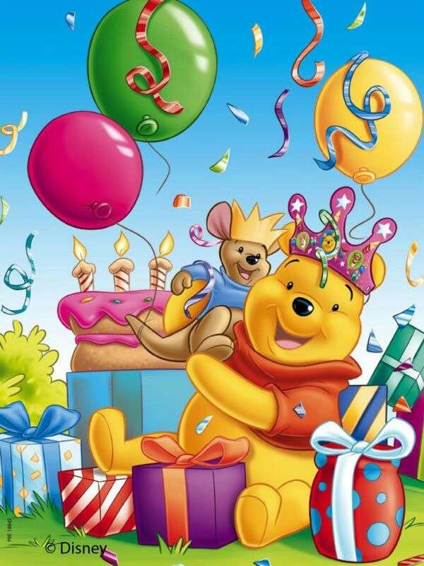 Winnie the Pooh's birthday online puzzle