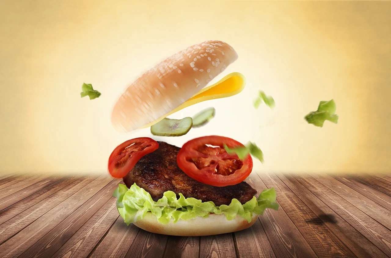 Hamburger delicios puzzle online