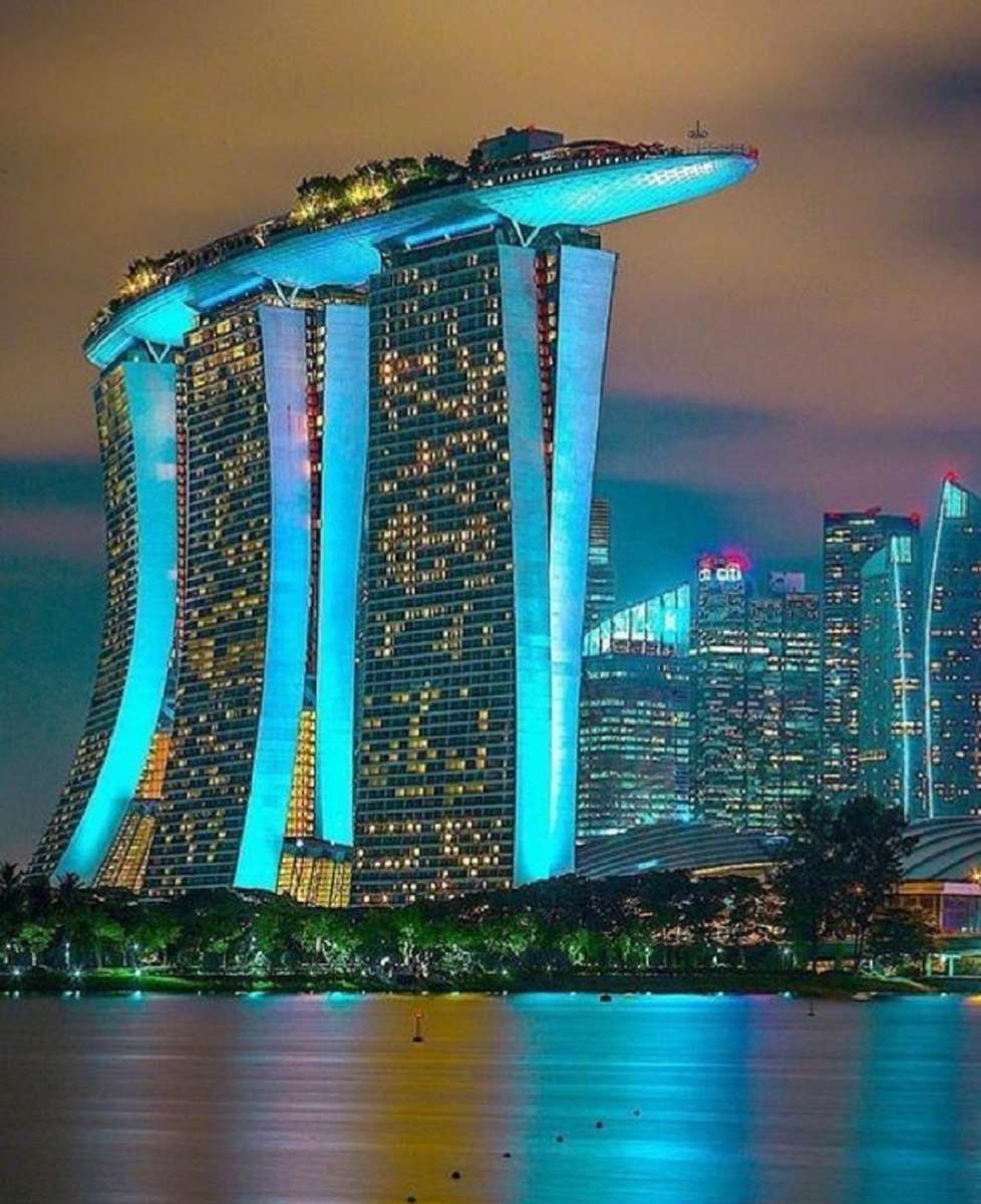 Ξενοδοχείο Marina Bay Sands - Σιγκαπούρη online παζλ