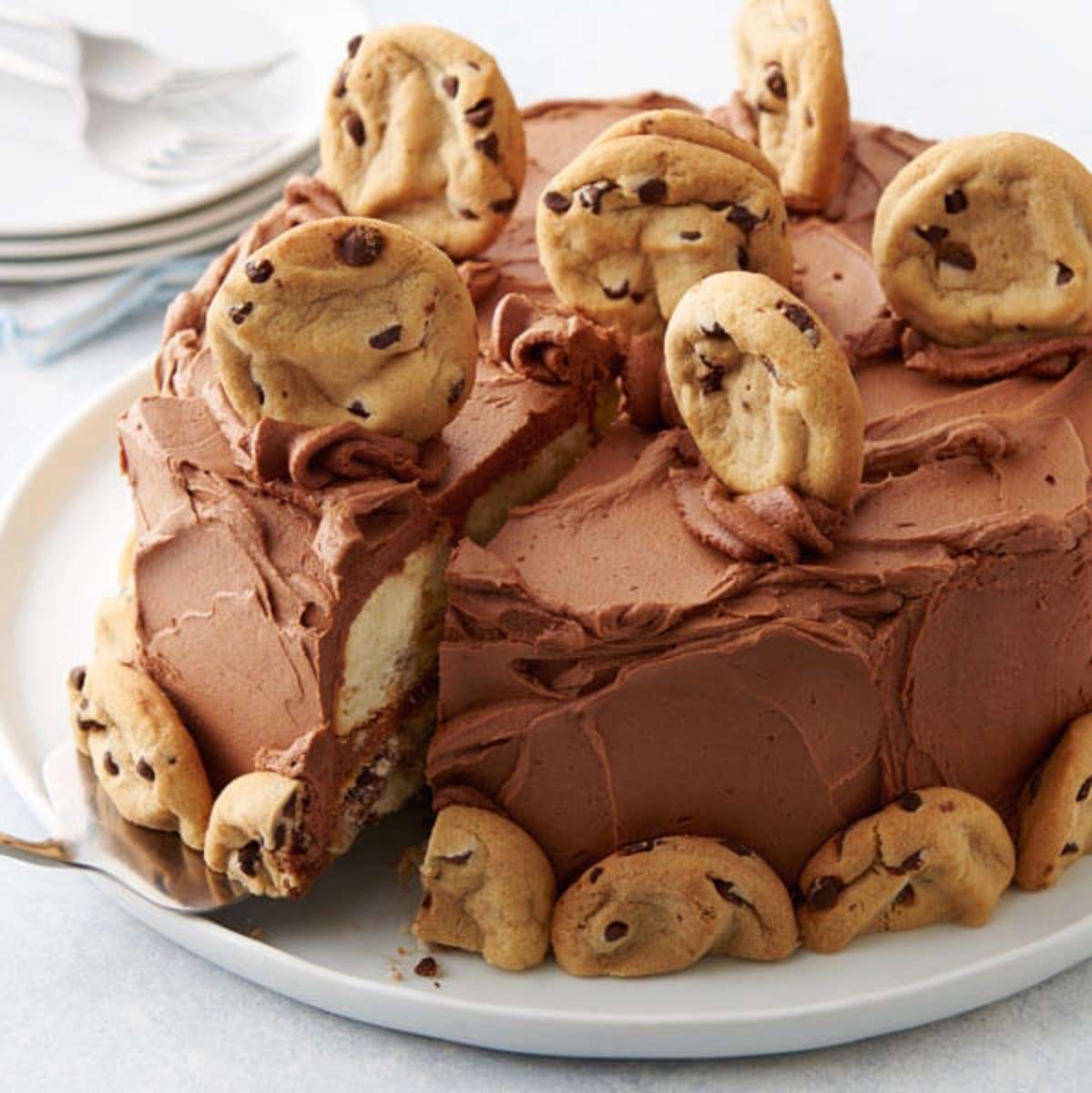 Chocolate Chip Cookie Dough Cake jigsaw puzzle online