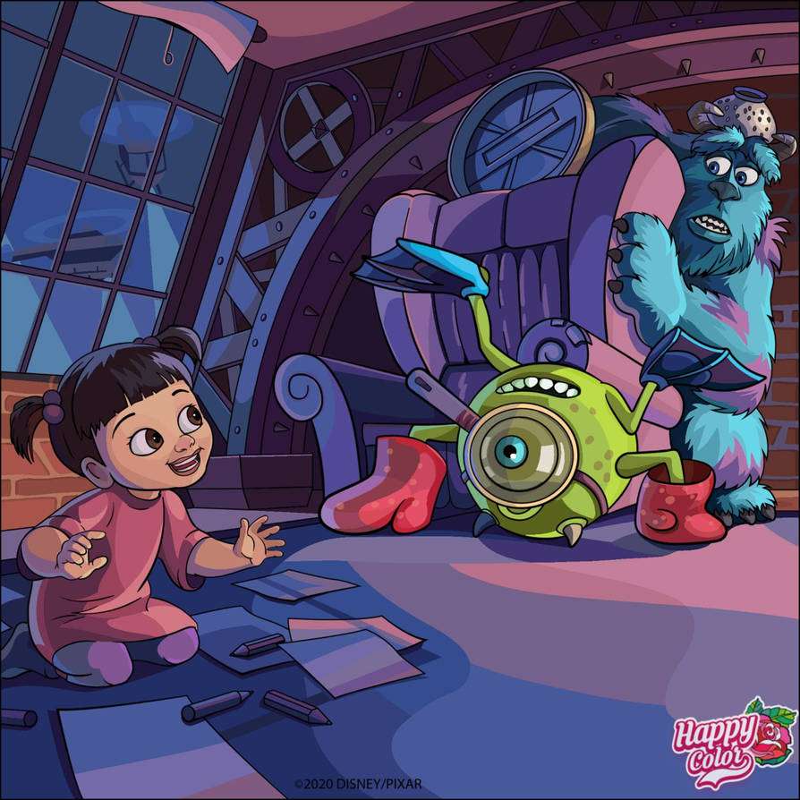 Mike és Sulli félnek Boo-tól online puzzle