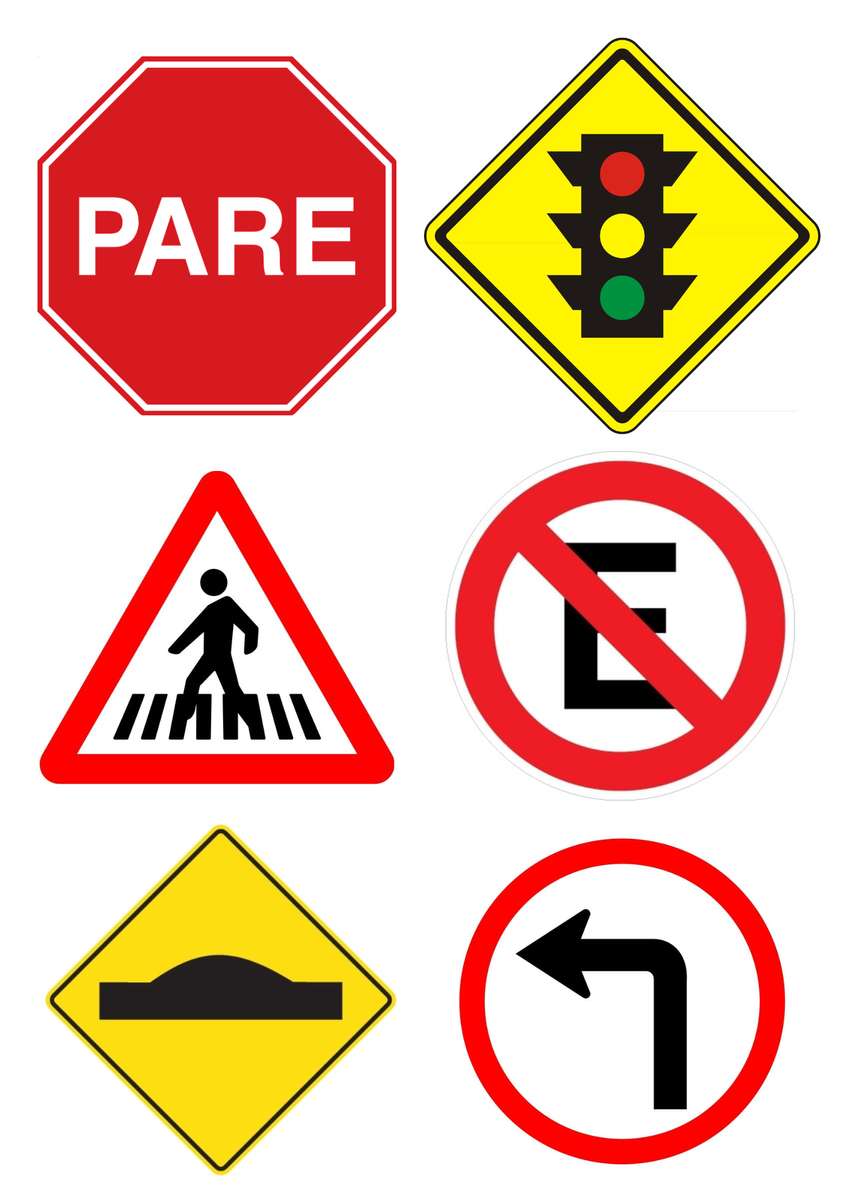 Vamos formar os sinais de trânsito! puzzle online