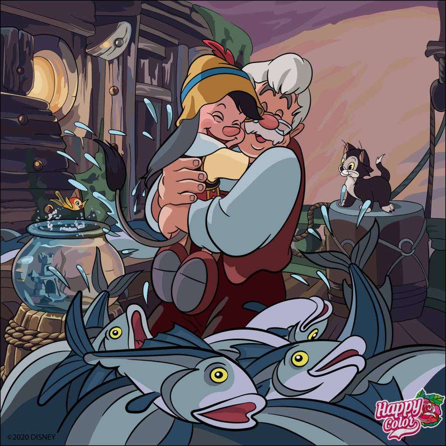 Geppetto și Pinocchio jigsaw puzzle online