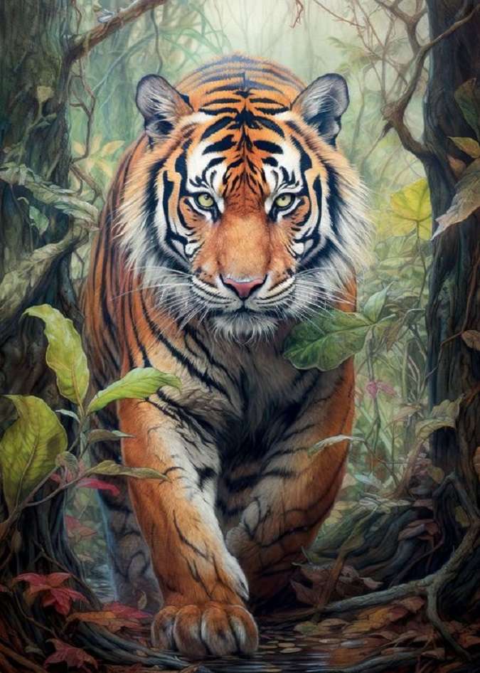 καταδίωξη τίγρη online παζλ
