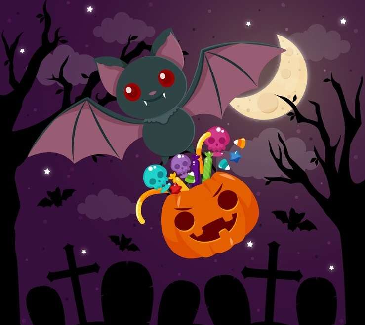 Bat with candy online puzzle