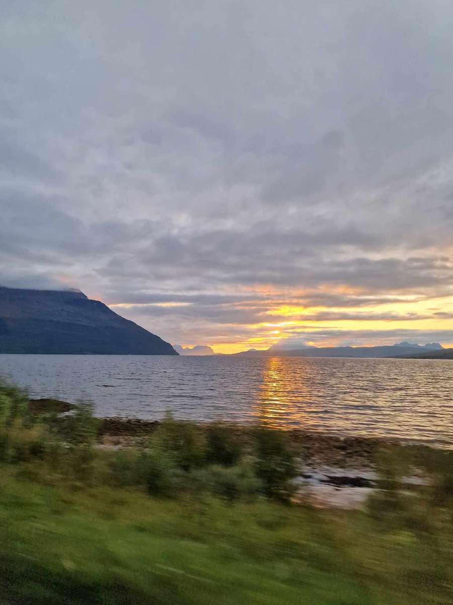 Norge solnedgång pussel på nätet