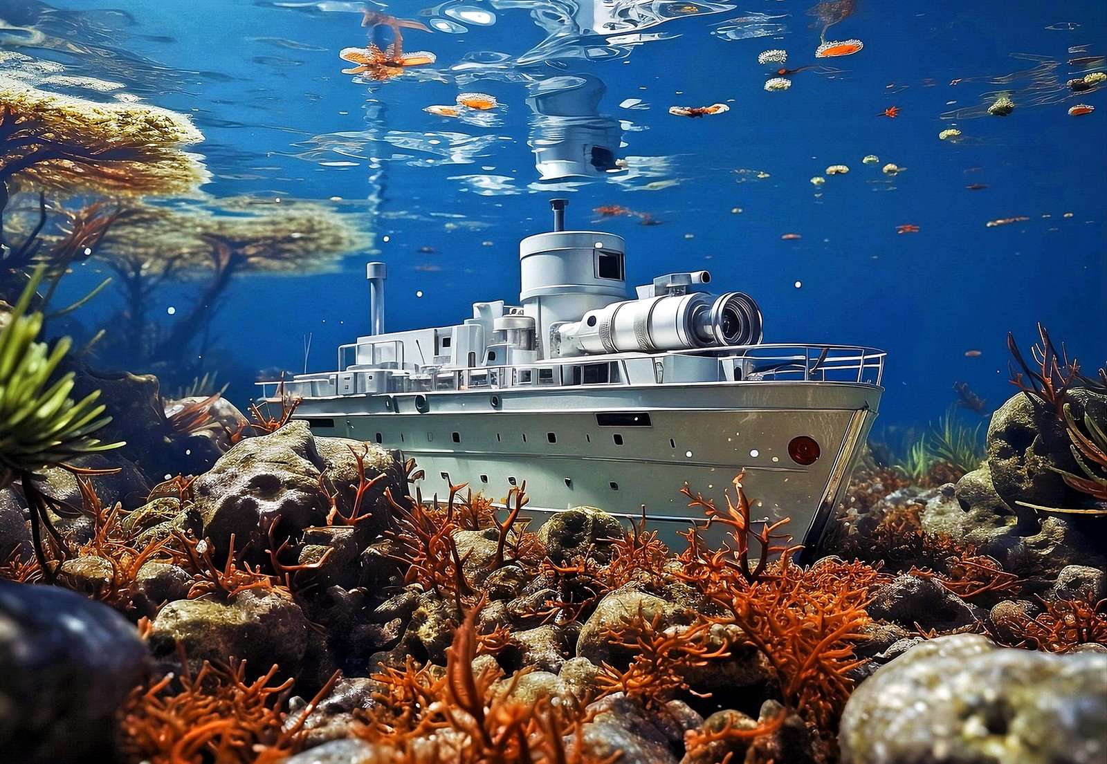 Подводен свят (фантазен пейзаж) онлайн пъзел