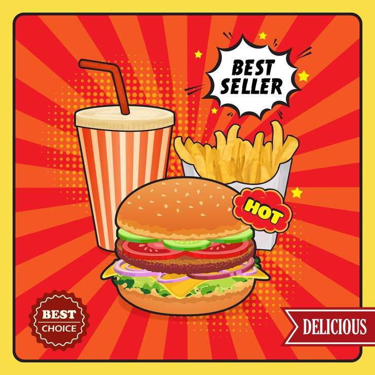 Fastfood-posters online puzzel