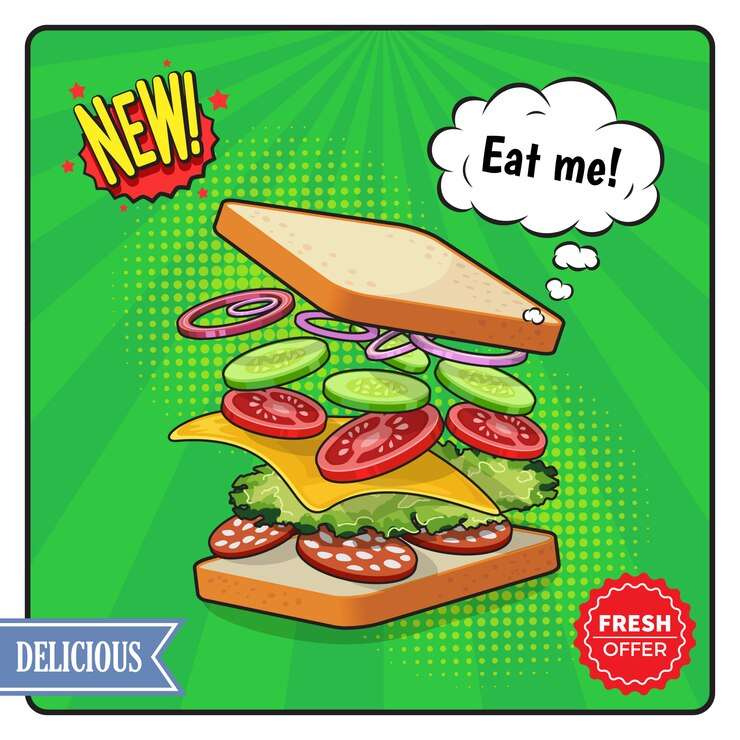 Αφίσα σάντουιτς online παζλ