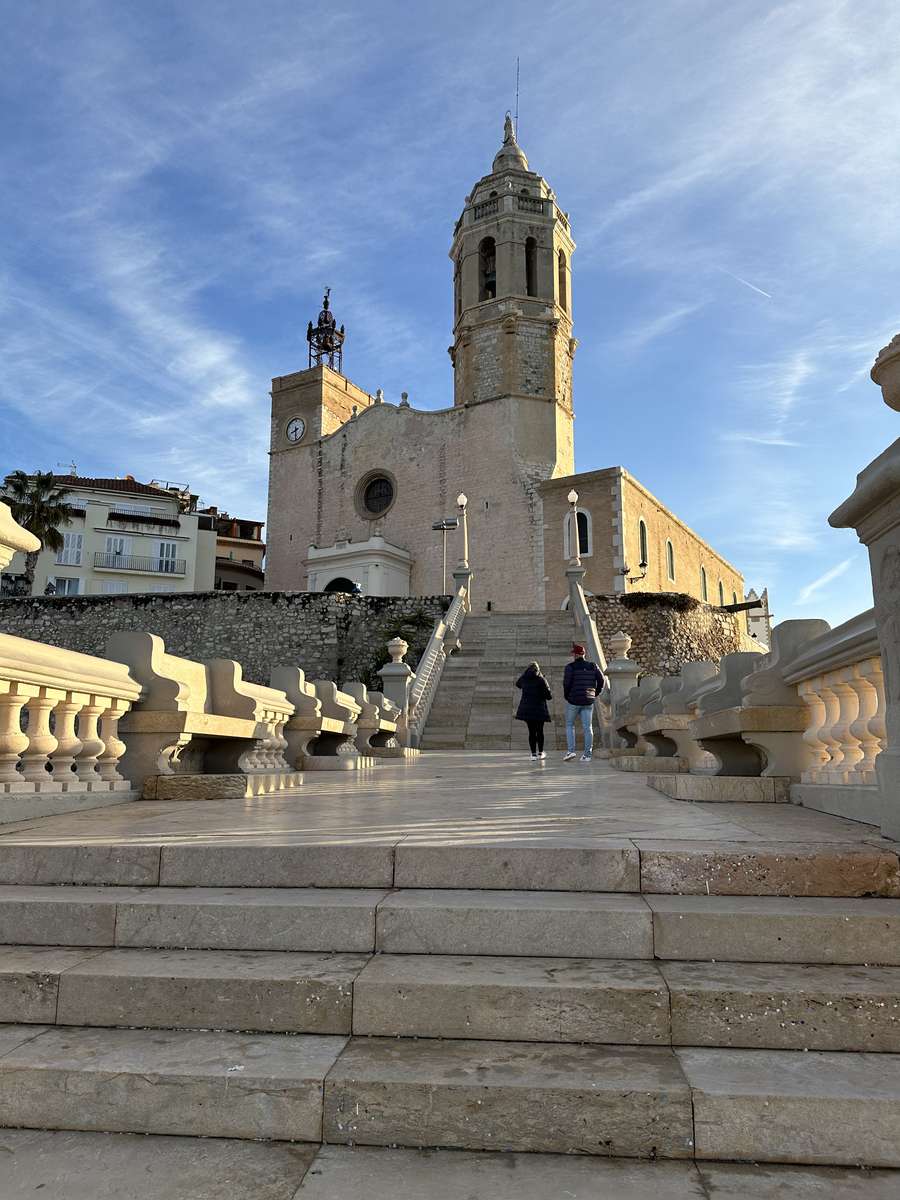 Kerk van Sant Bartomeu en Santa Tecla - Sitges legpuzzel online