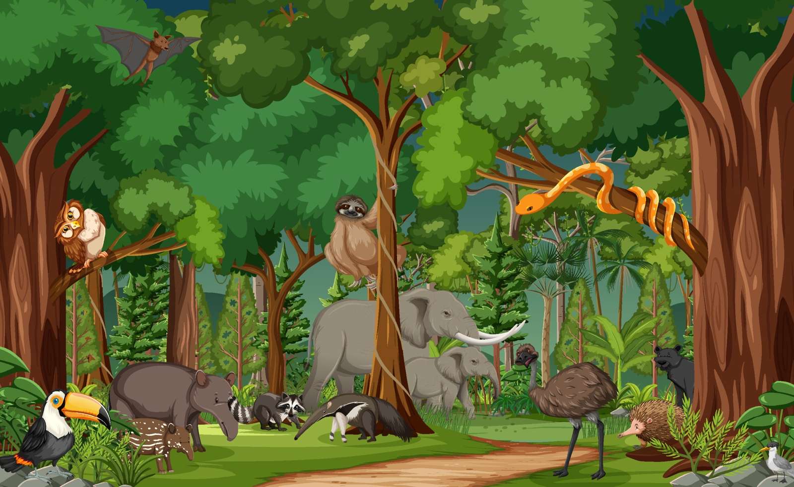 foresta tropicale puzzle online