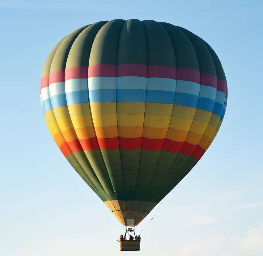 Balón, nebe, horkovzdušný balón skládačky online