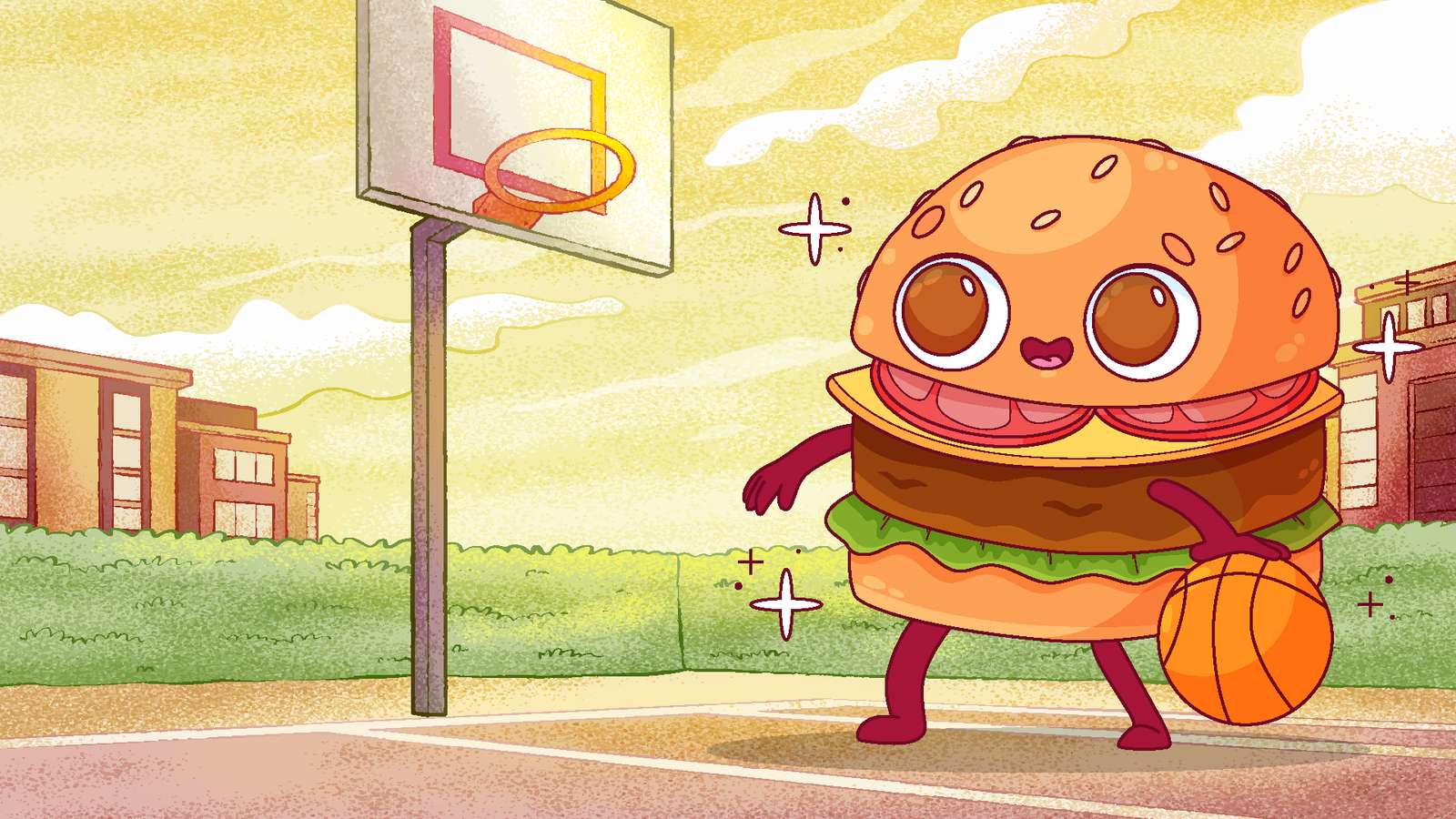 Basketball player burger online puzzle