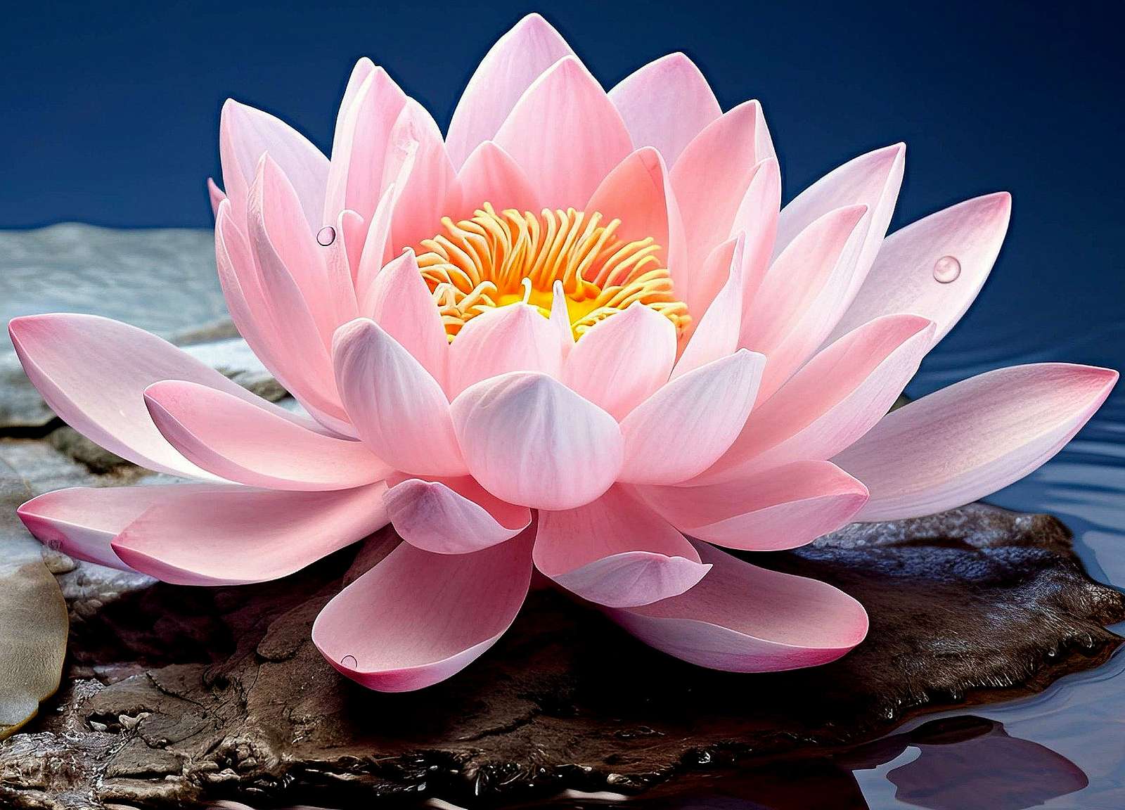 Fleur de lotus en pleine floraison puzzle en ligne