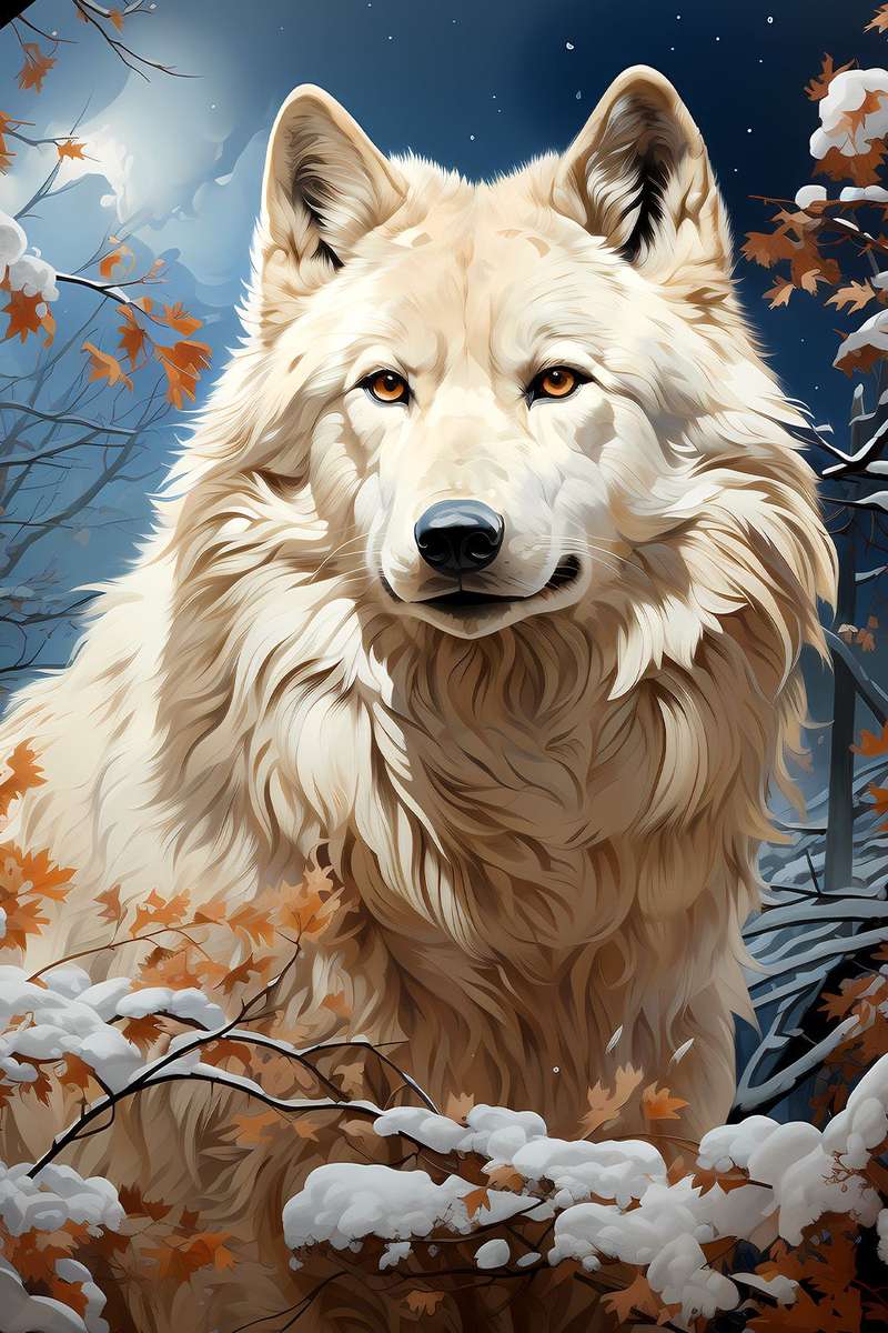 loup blanc puzzle en ligne