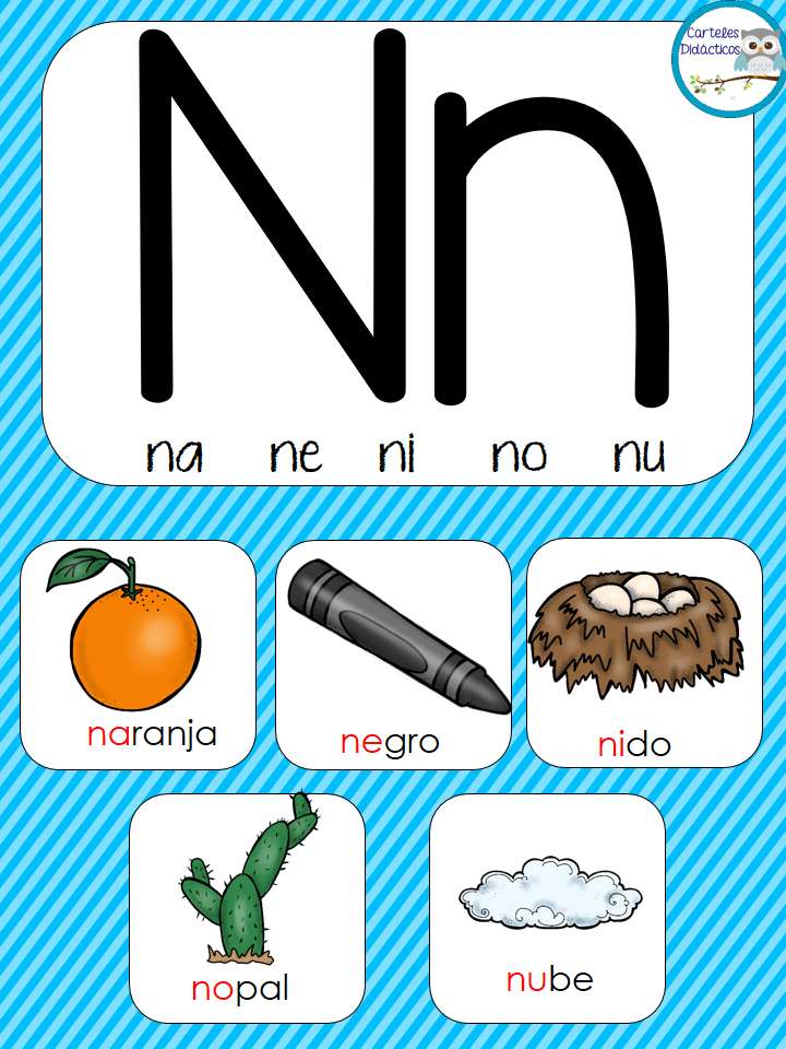 Consonne N-n puzzle en ligne