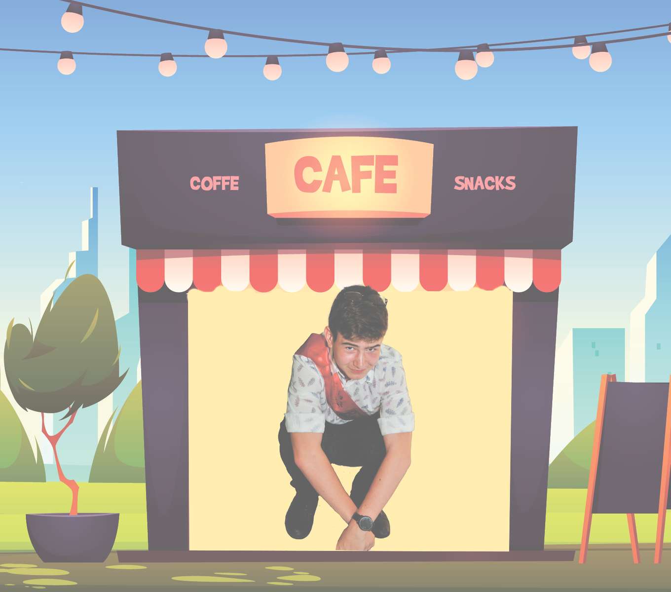 David in a cafe online puzzle