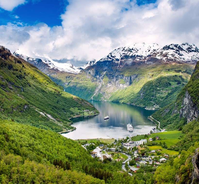 norska fjordar pussel på nätet