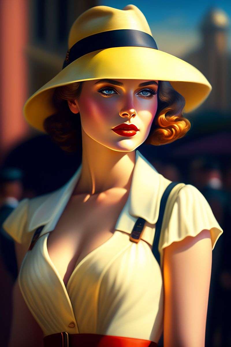 lady in yellow jigsaw puzzle online