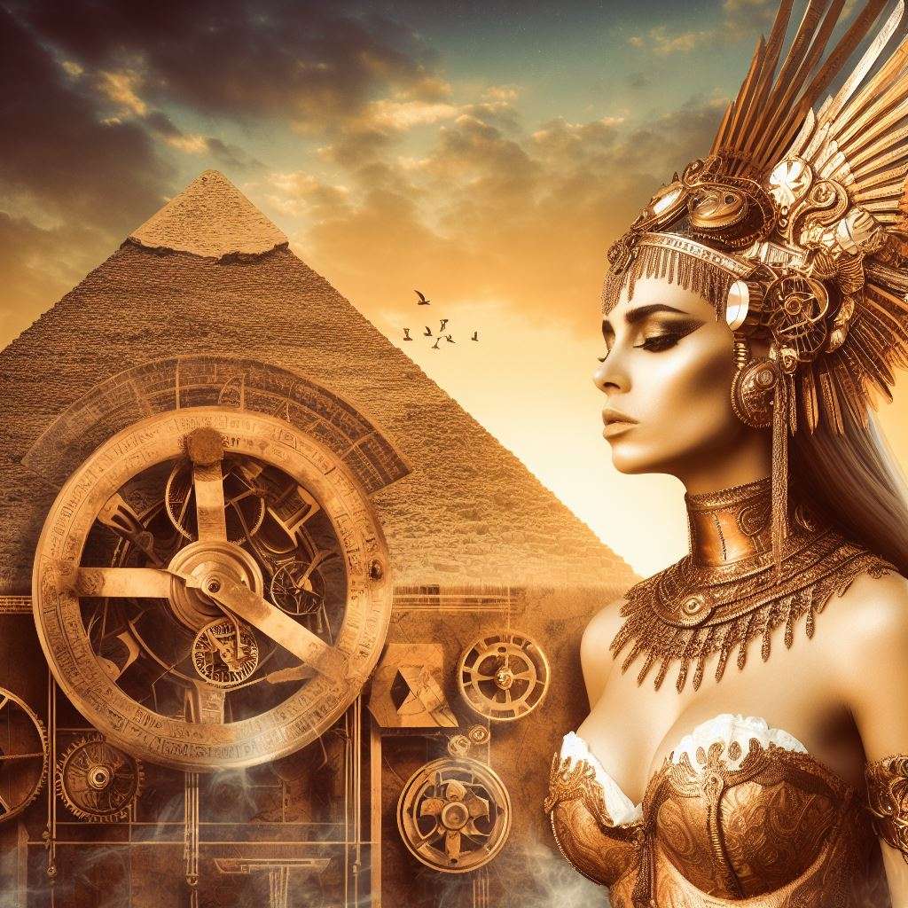 Egyptian woman posing in the desert online puzzle