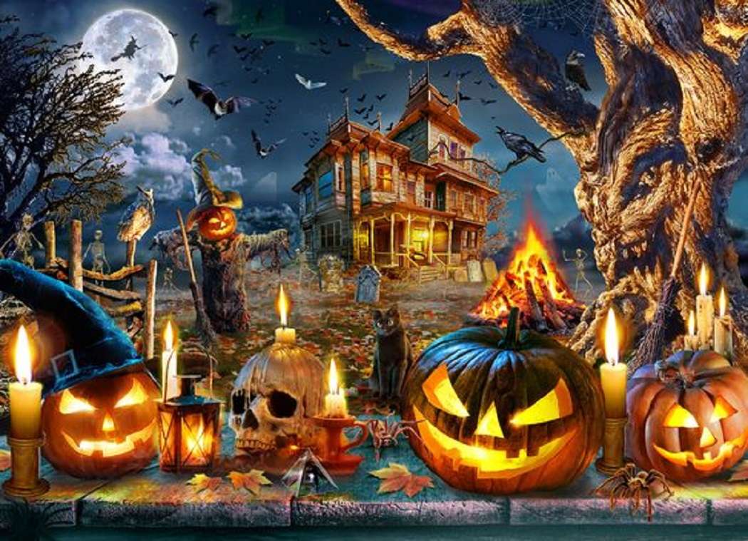 Esperando o Halloween chegar puzzle online