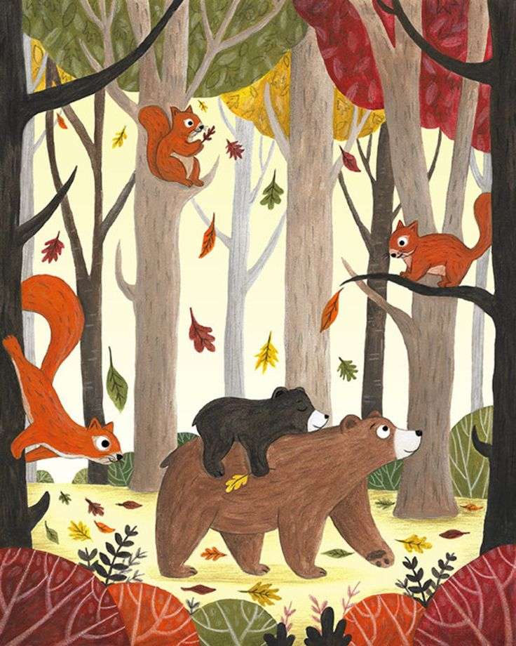 В есенната гора онлайн пъзел