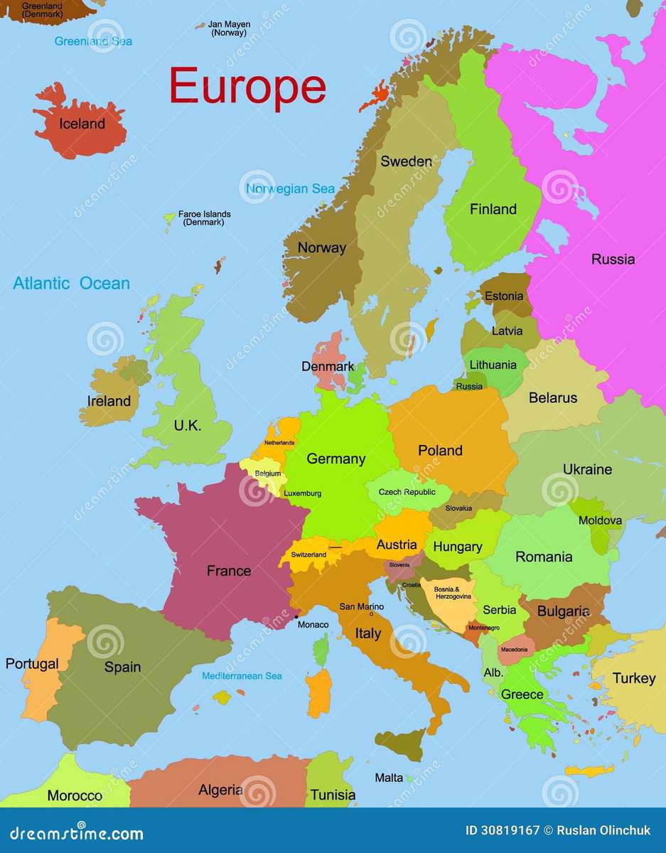 Ευρωπαϊκή ήπειρος παζλ online