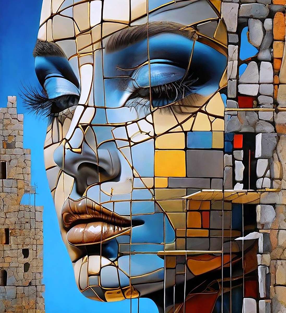 Girl (fantasy mosaic) jigsaw puzzle online