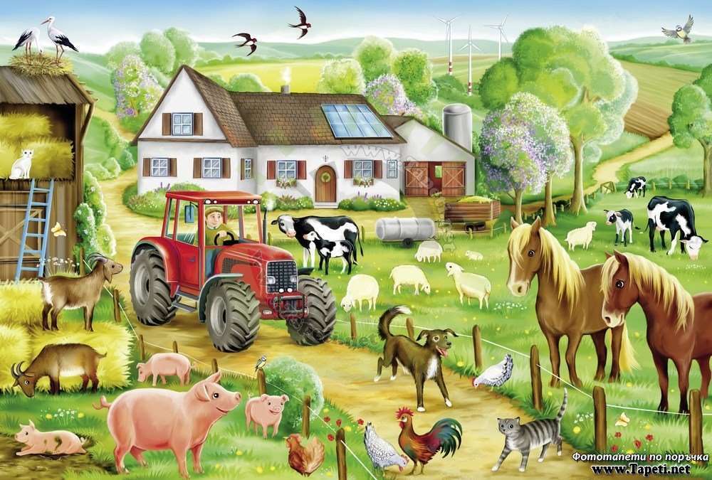 Dieren op de boerderij online puzzel