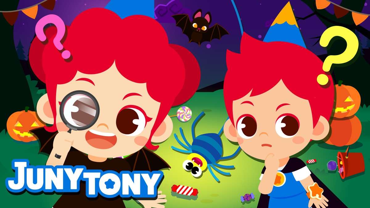 Джуни и Тони Хэллоуин онлайн-пазл