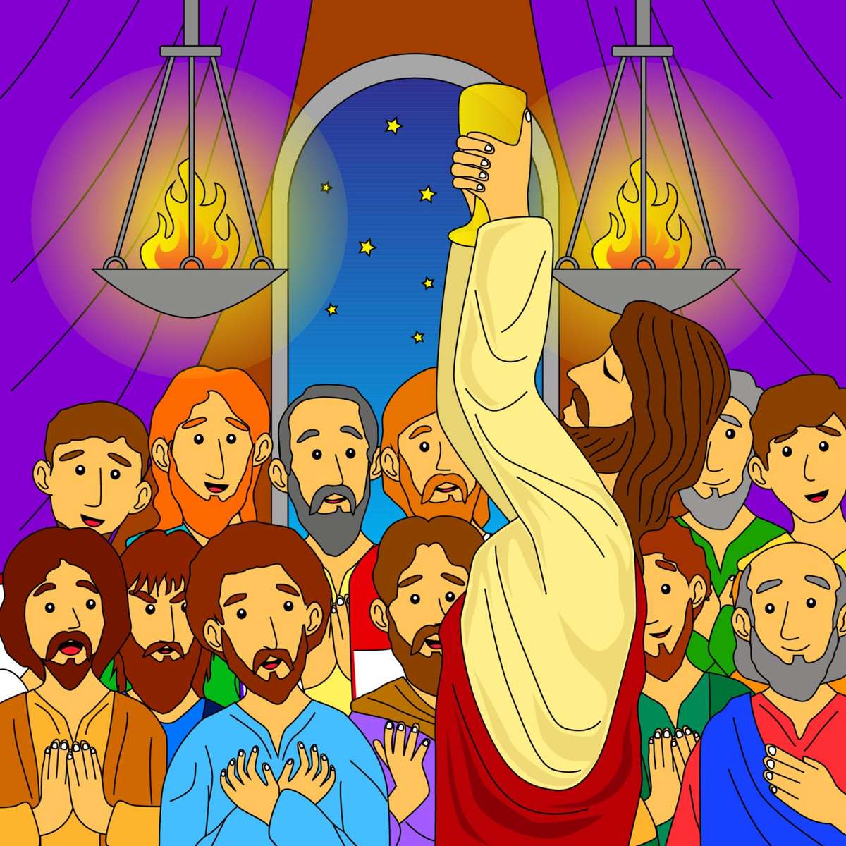 Jesús y sus discípulos rompecabezas en línea