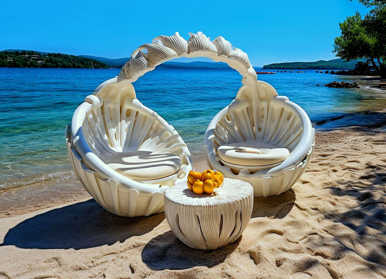 Relaxare rafinata pe plaja puzzle online