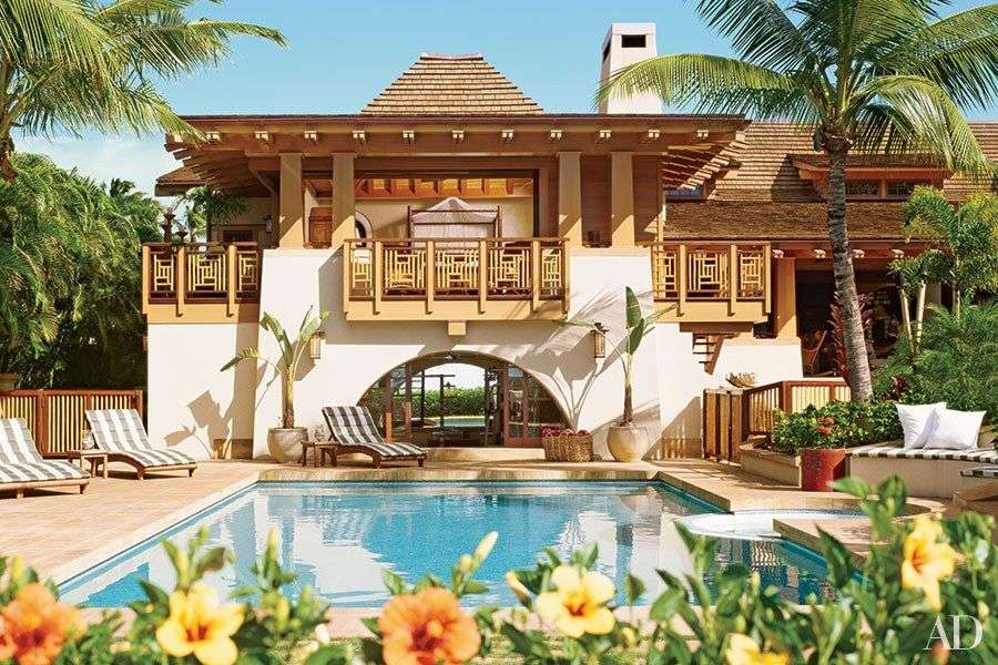 Villa con piscina rompecabezas en línea
