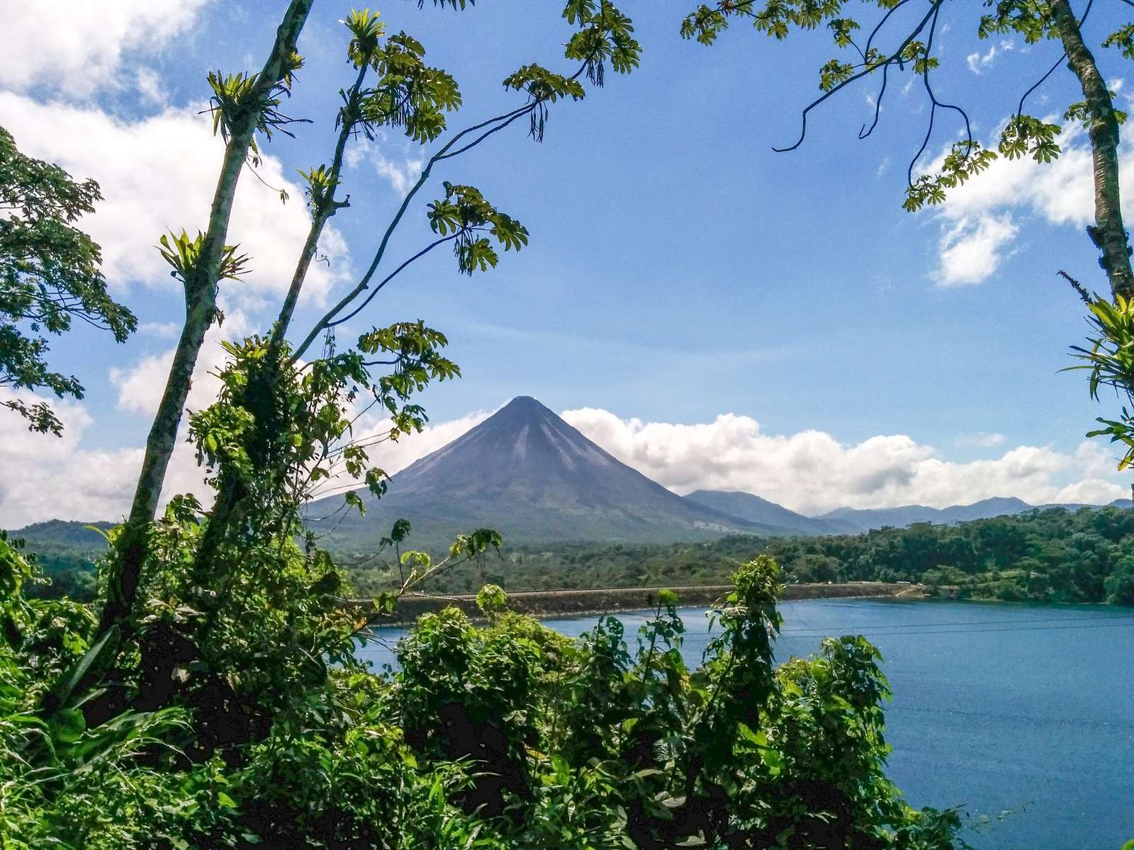 Чарівний вулкан у тропічному лісі онлайн пазл