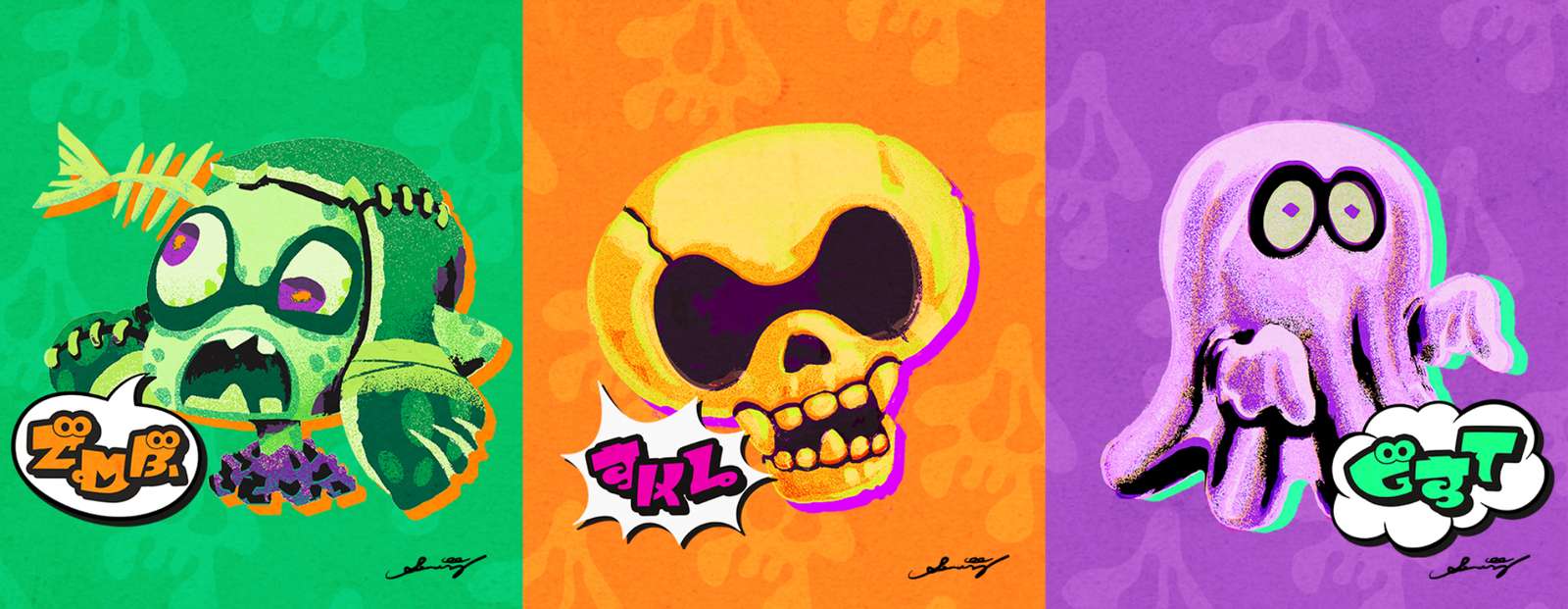 Zombie versus. Skelet versus. Spook online puzzel
