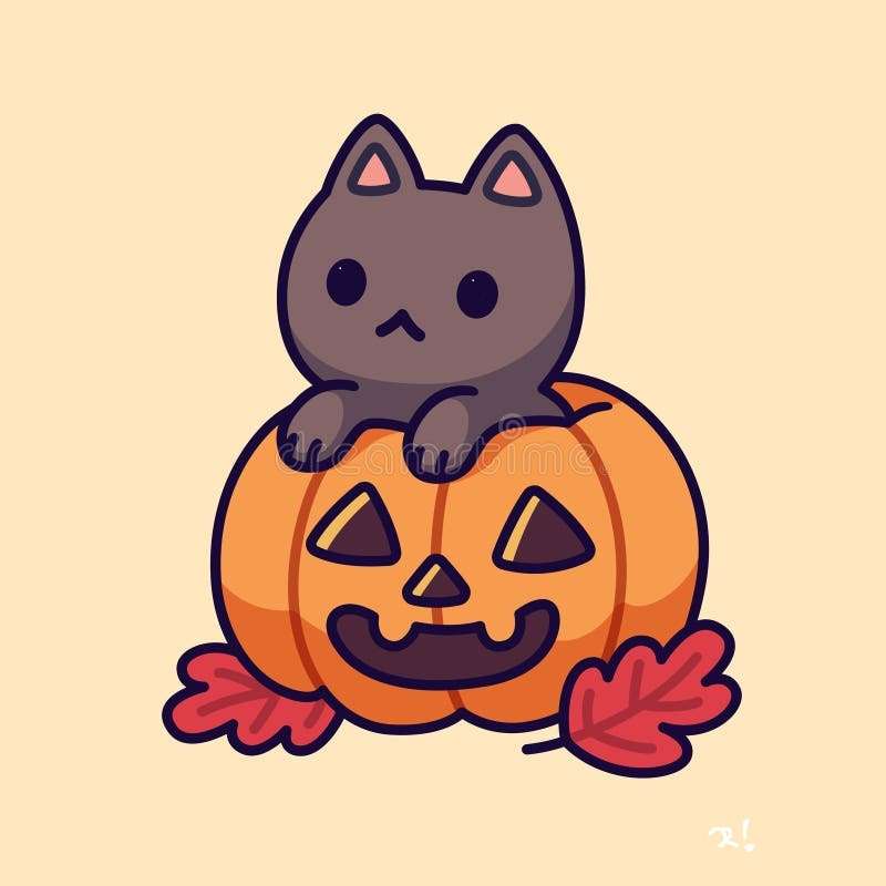 gatito de halloween en calabaza rompecabezas en línea