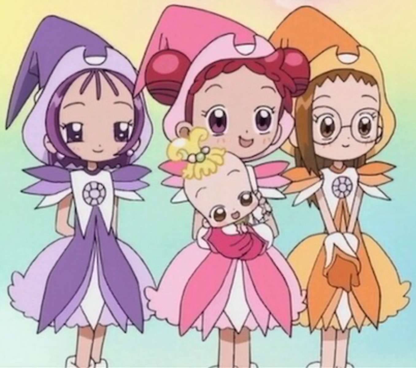 3 ojamajos and a magic baby❤️❤️❤️❤️ online puzzle