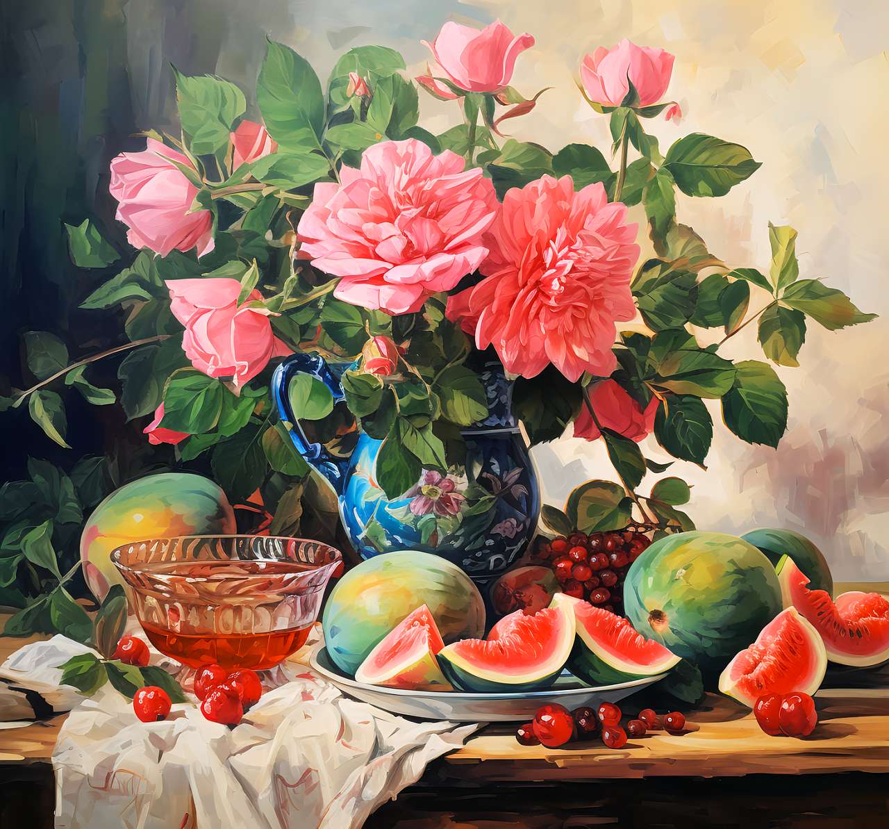 Still life with roses jigsaw puzzle online