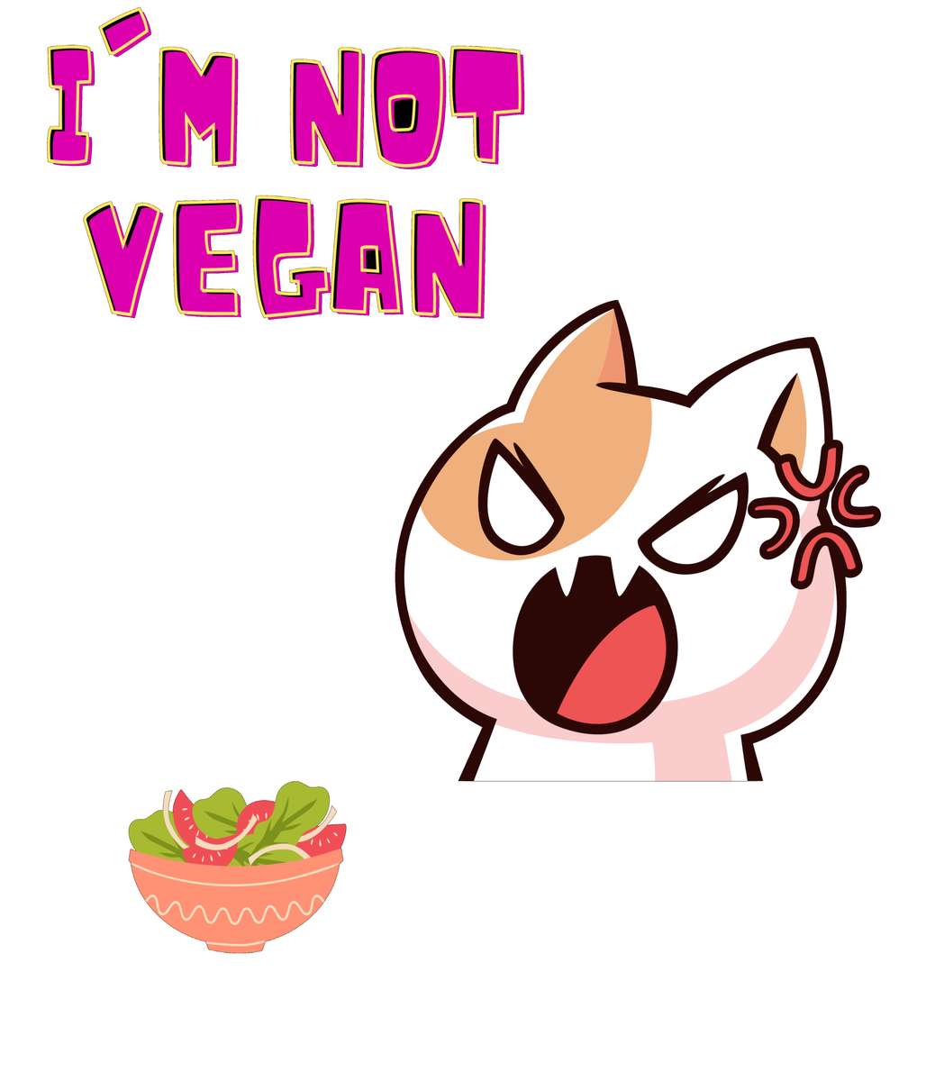 vegansk katt pussel på nätet