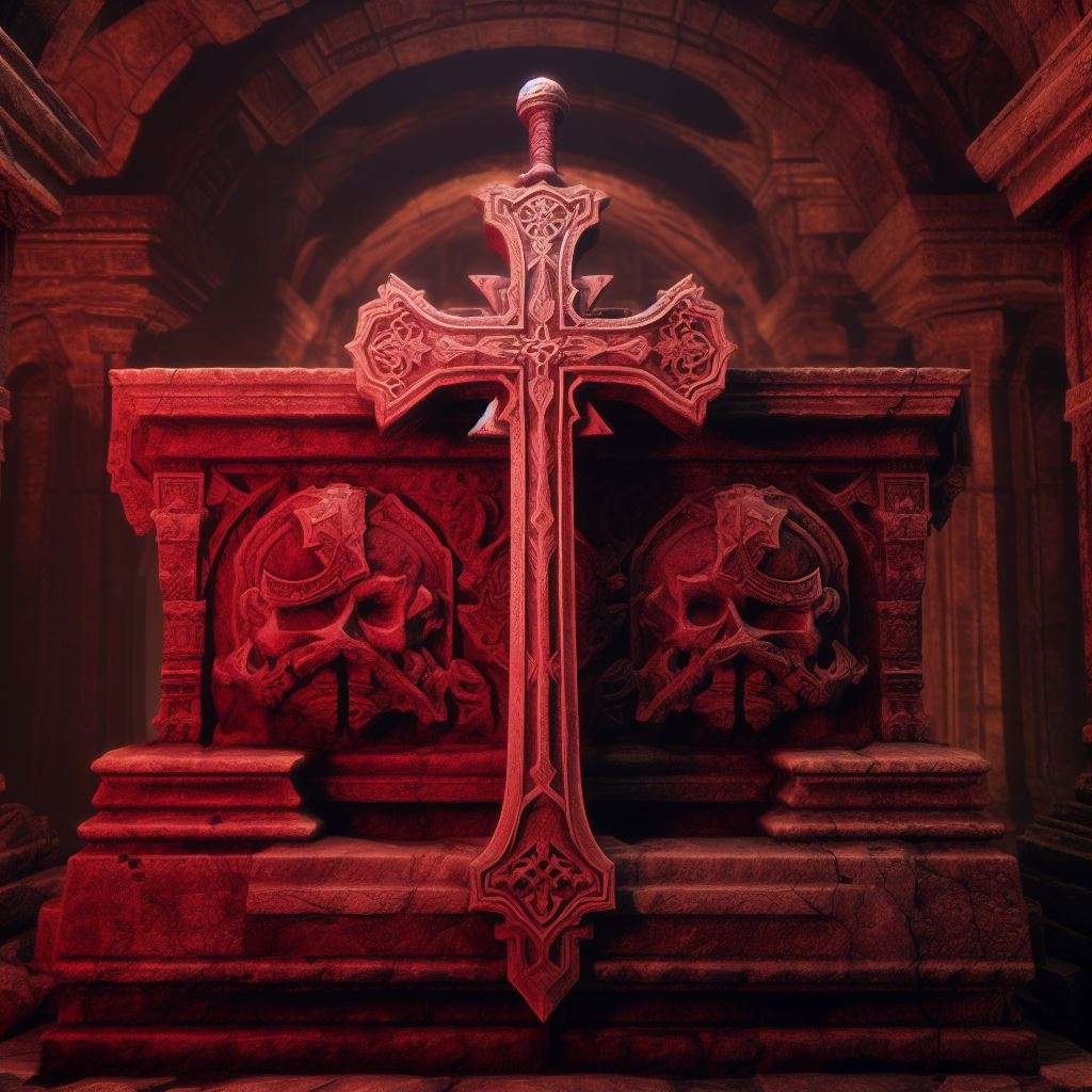 Schwert auf einem Altar Online-Puzzle