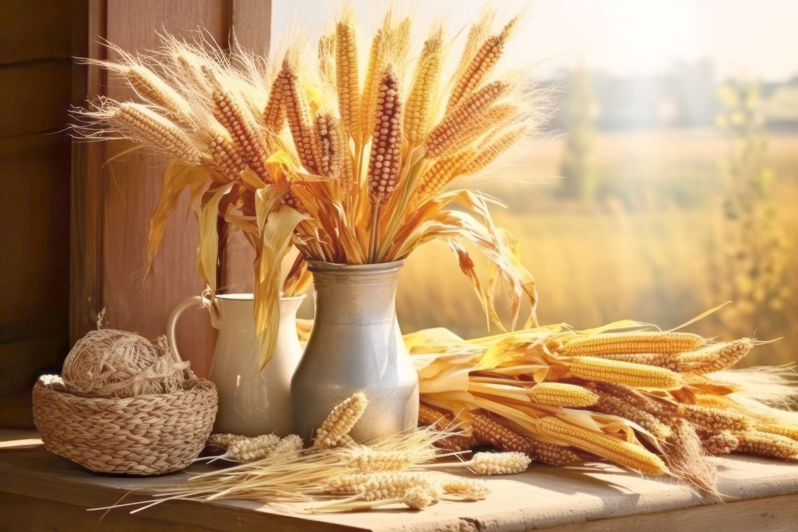 Kukorica vázában online puzzle