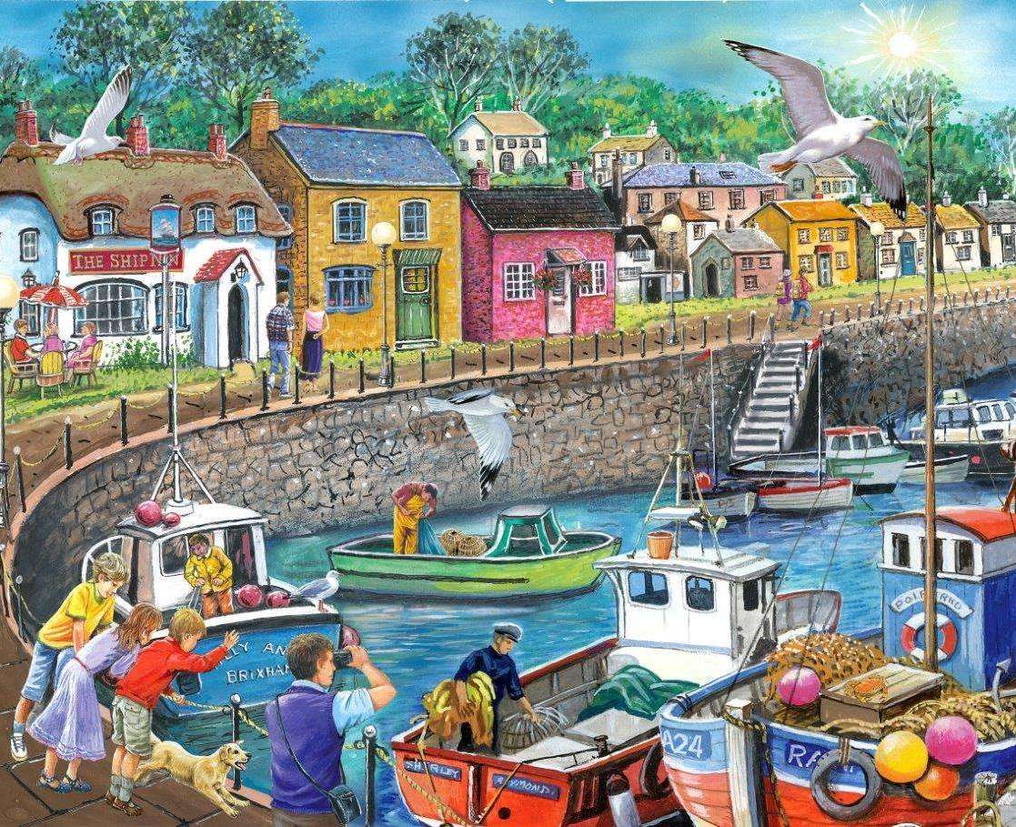 Fishing harbor with cutters online puzzle
