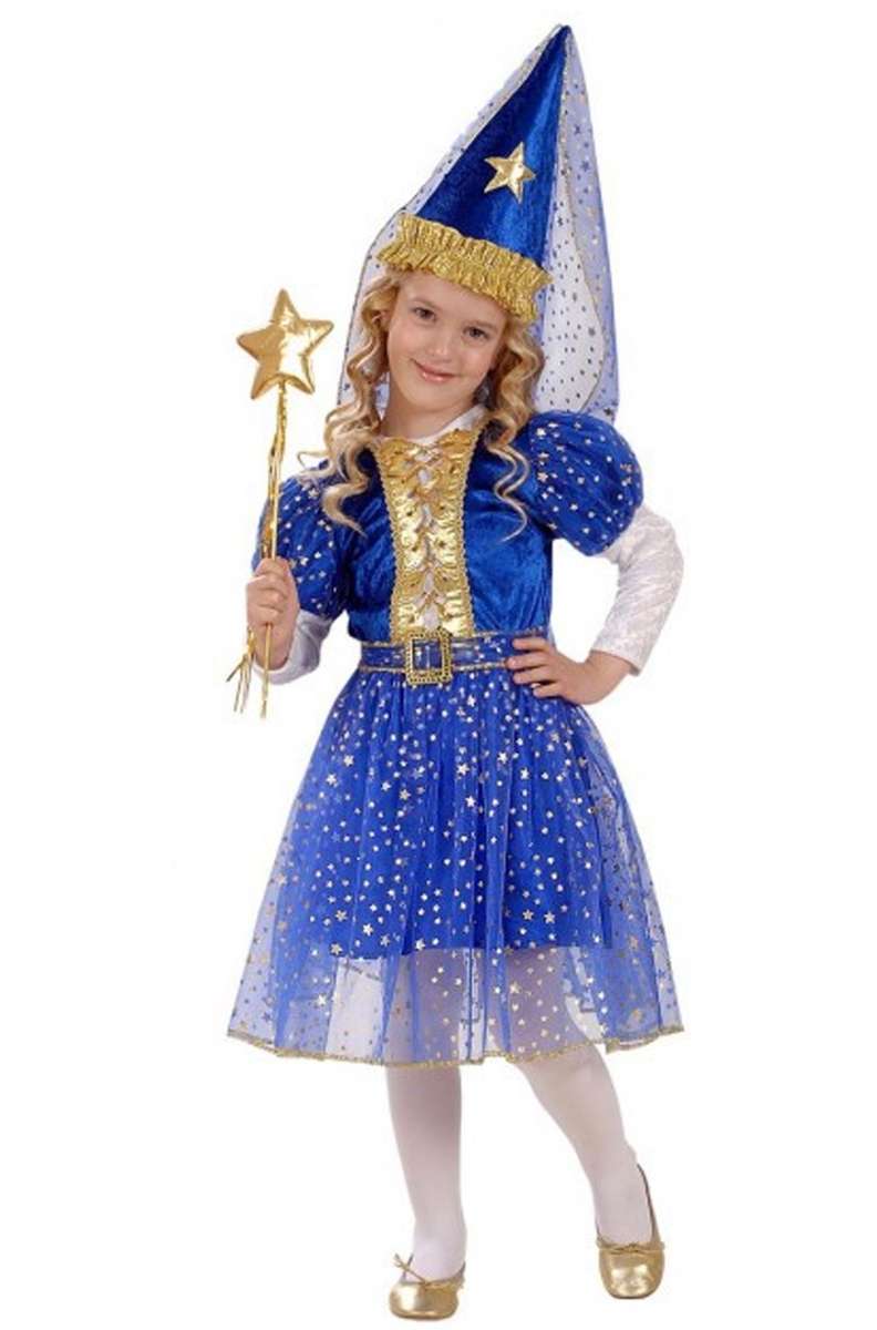 vestito di carnaval bambina fata del cielo blu co legpuzzel online