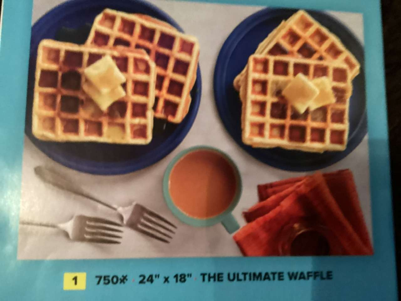 Waffle with coffee online puzzle