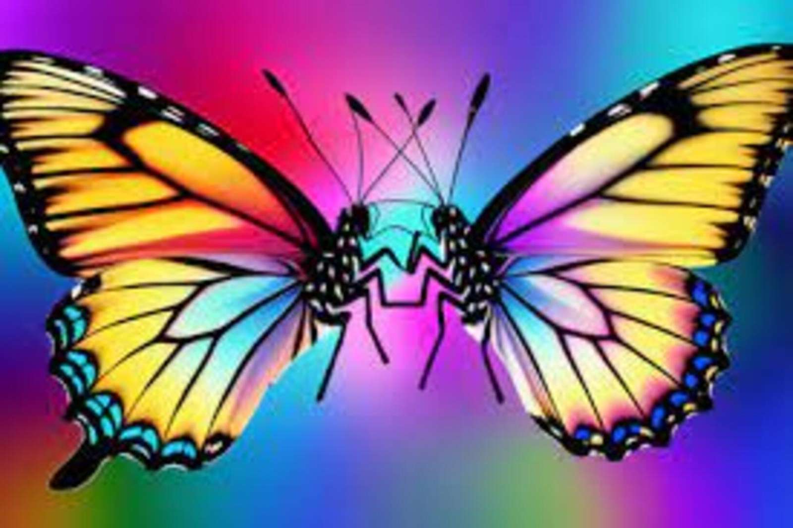 Ο Lyoder το σκαθάρι και η πεταλούδα του με τις γαλάζιες άκρες παζλ online