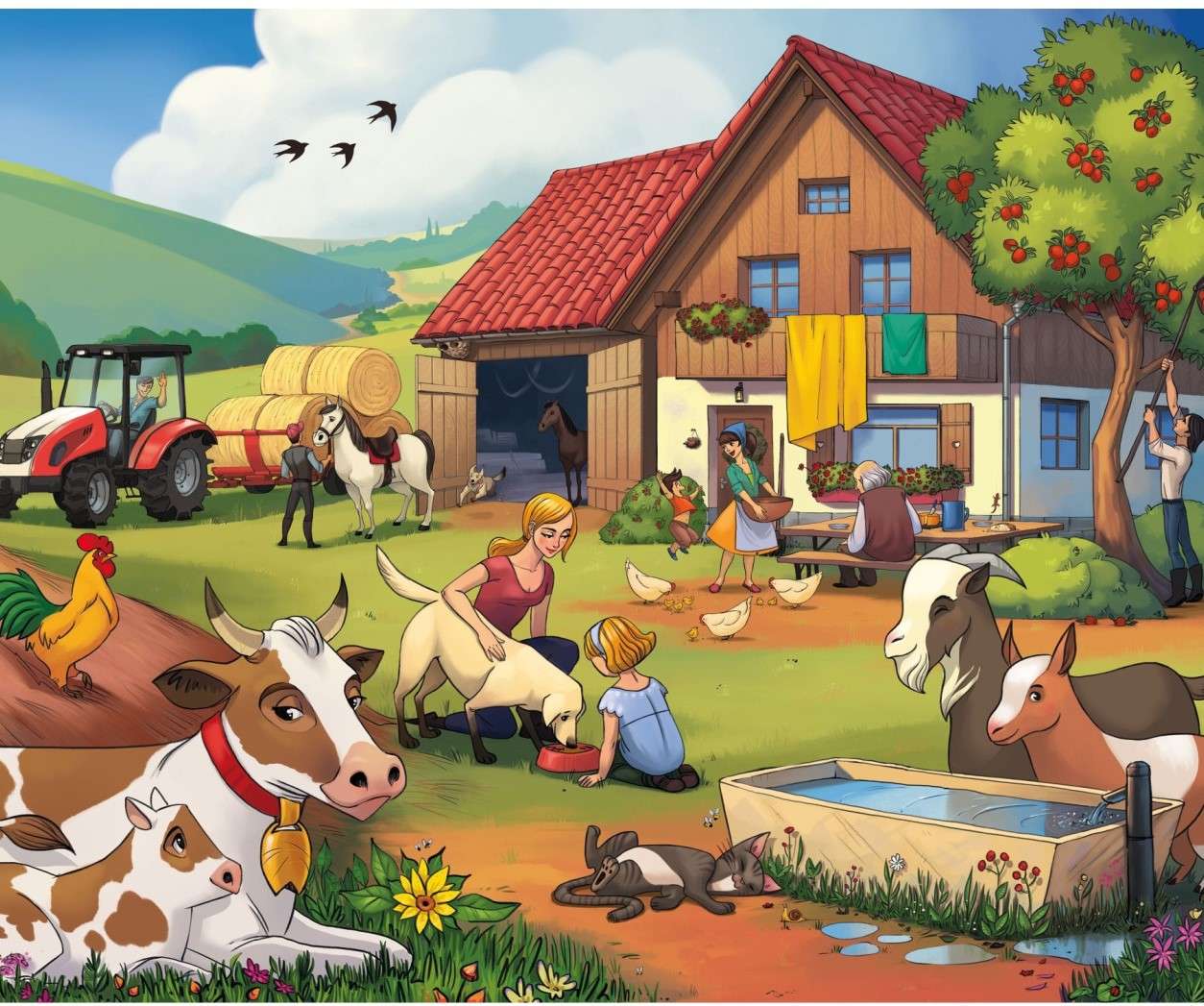 Tiere auf dem Bauernhof Puzzlespiel online