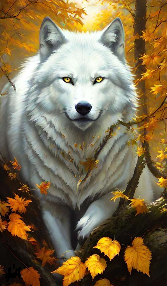 loup blanc puzzle en ligne