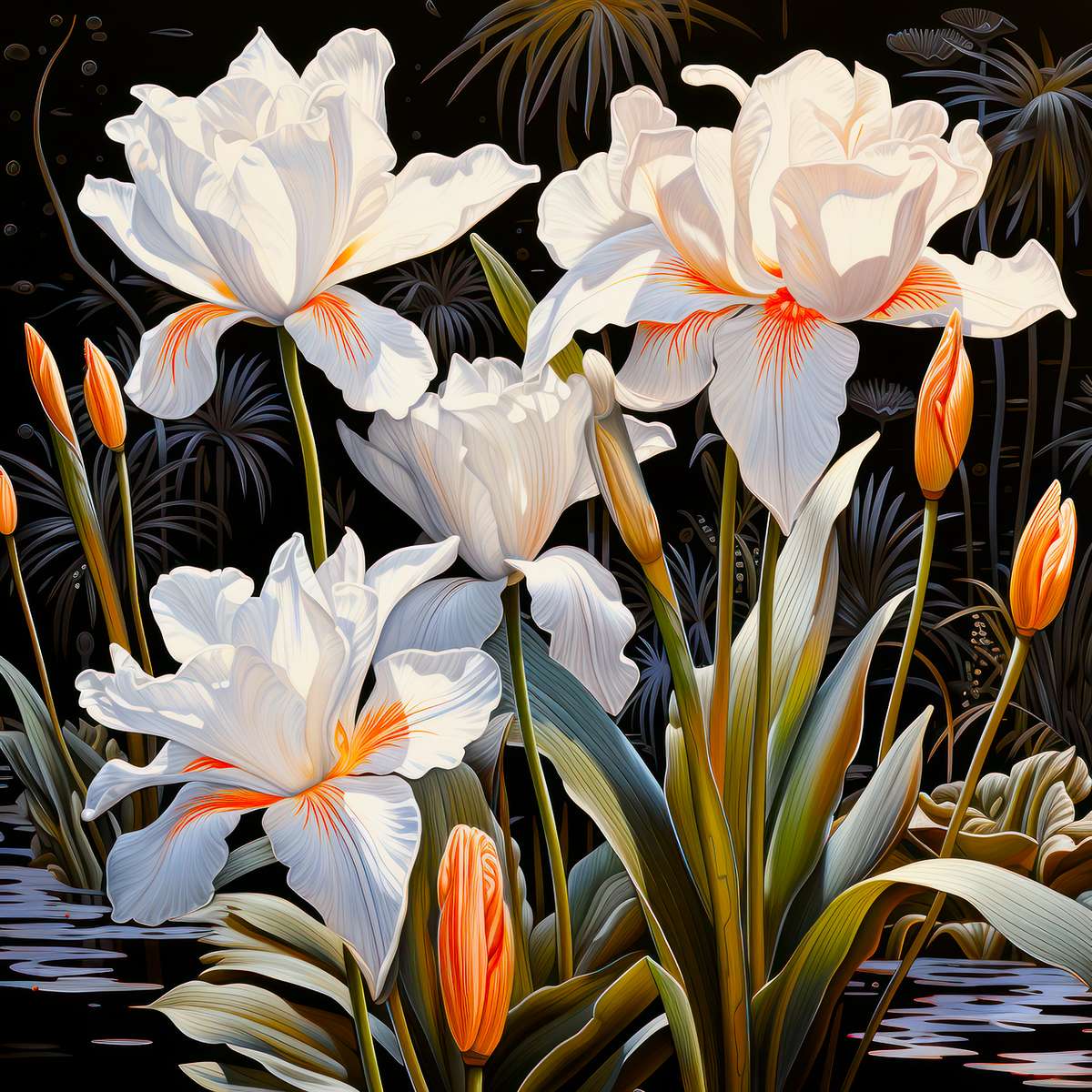 Iris blancs puzzle en ligne